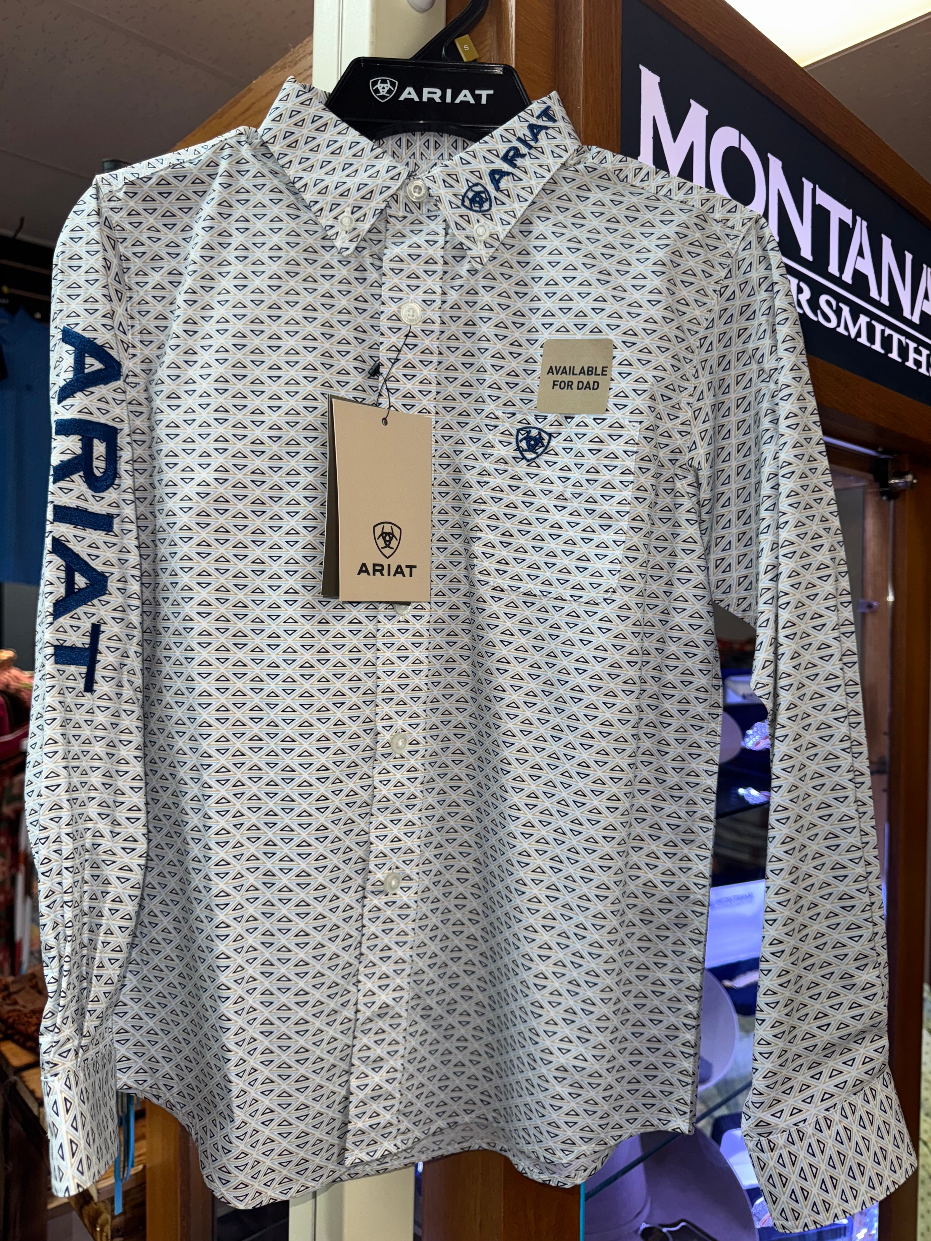 ARIAT- Blue Navy LS Shirt