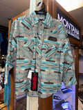 R&R-LS Teal-Kids Snap