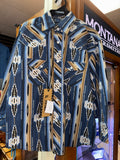 Panhandle Aztec Vintage Blue LS Kids
