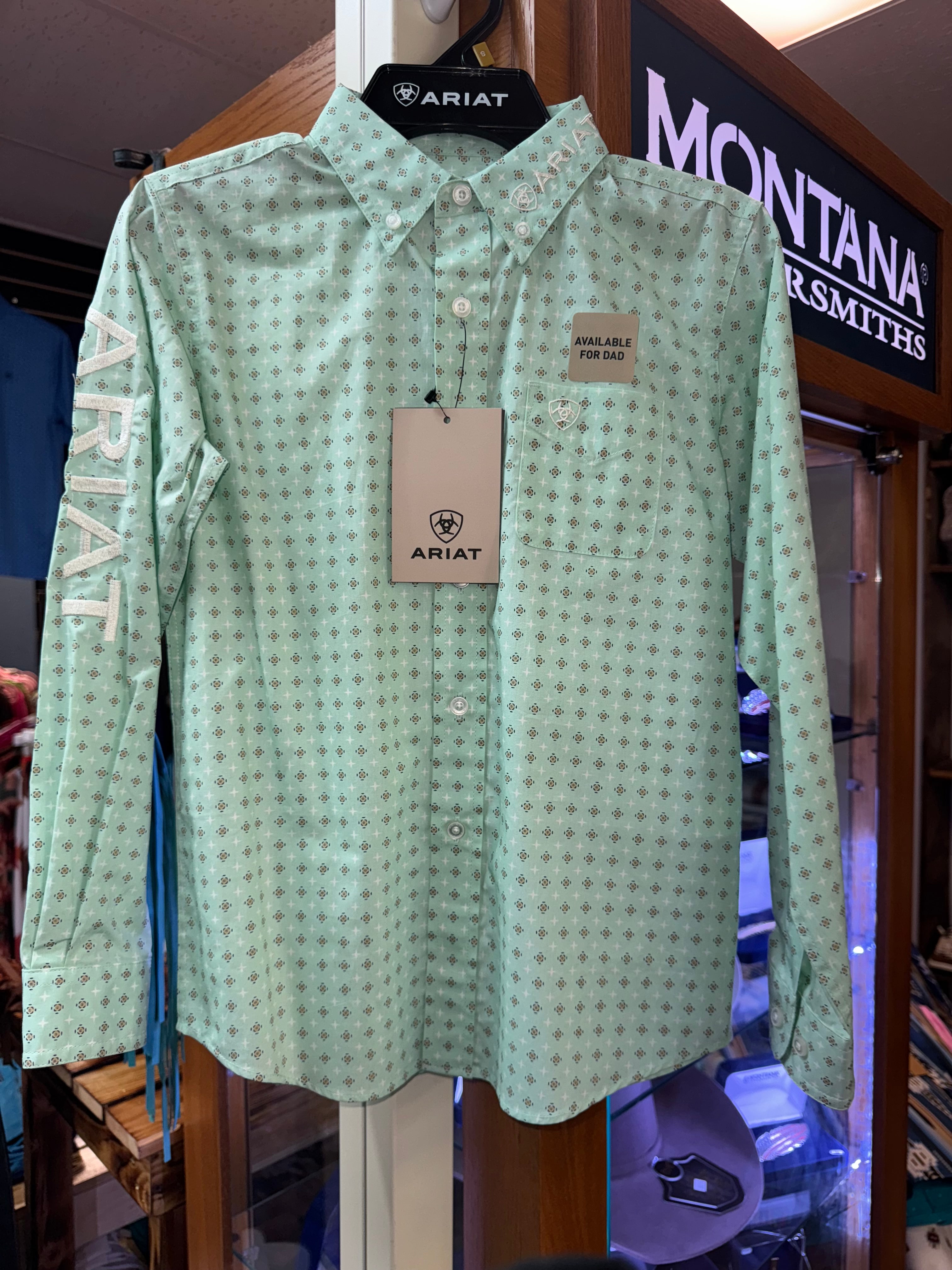 ARIAT- LS-Light Green Kids