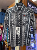 R&R Aztec Stripe Gray Kids Snaps
