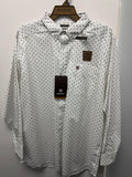 ARIAT-White/Red Dotted-LS-Adult