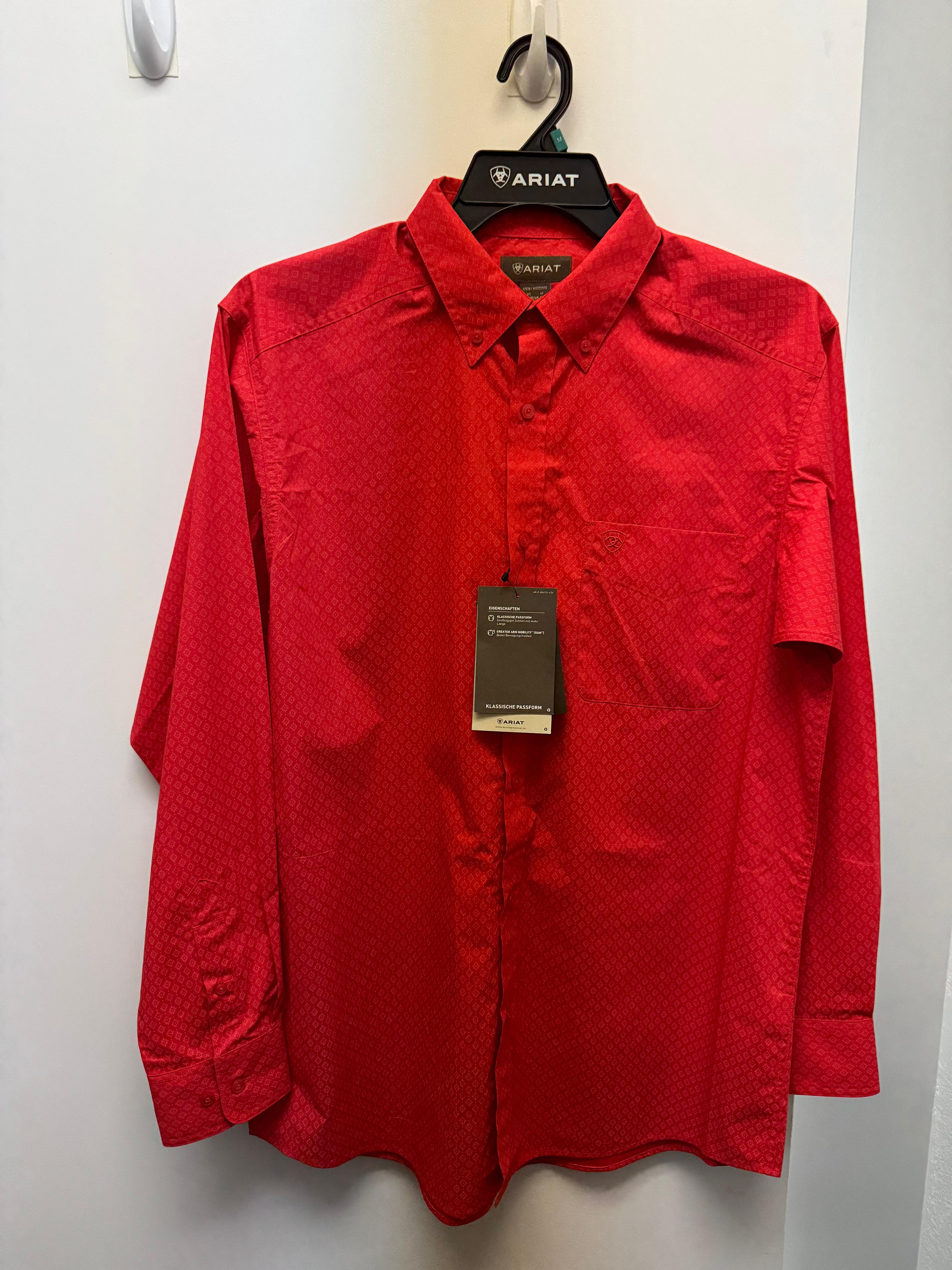 ARIAT-Dark Red LS Adult