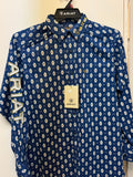 ARIAT-Navy Blue GLD LS Adult