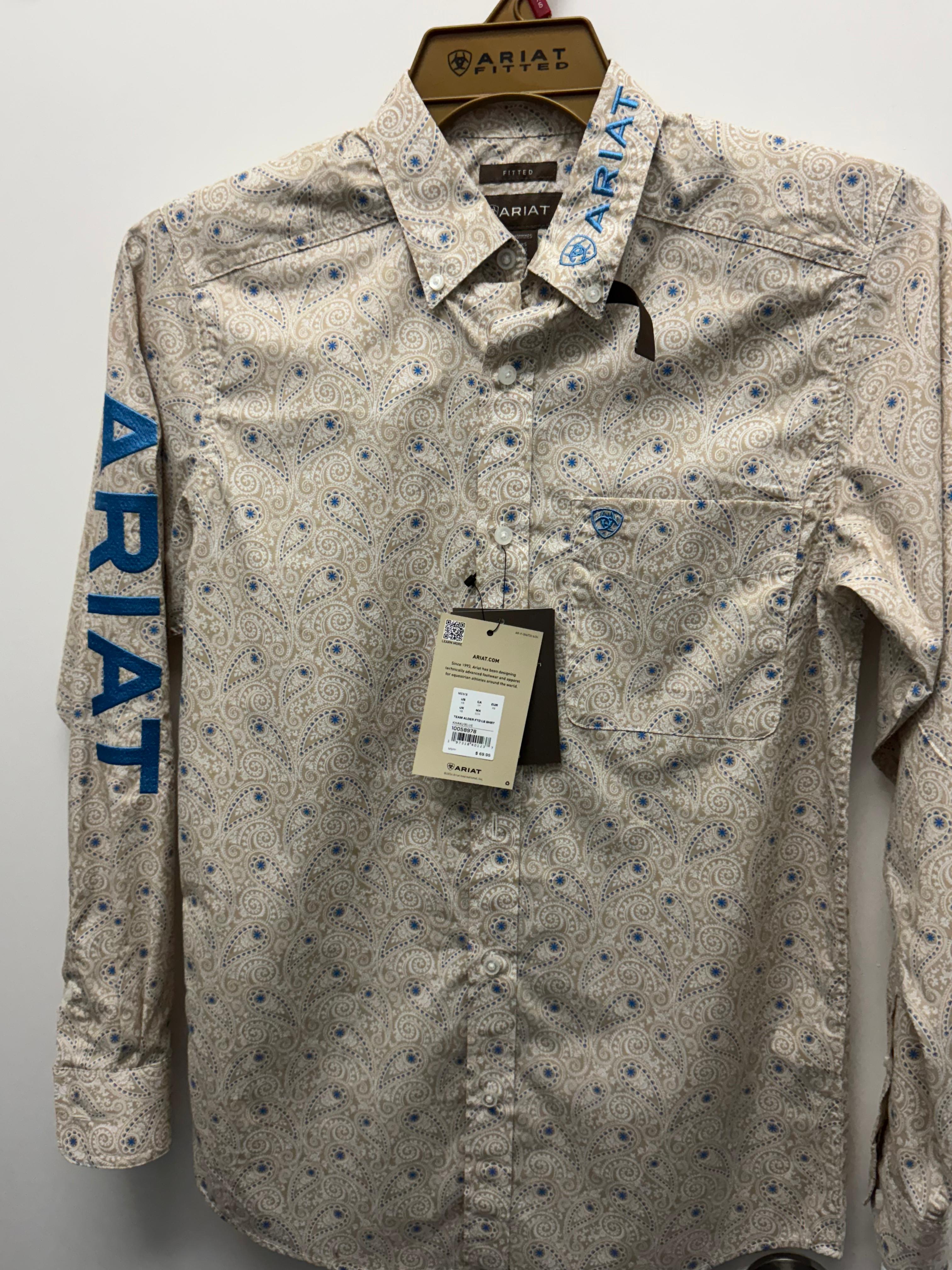 ARIAT-Kahki/Blue LS Adult